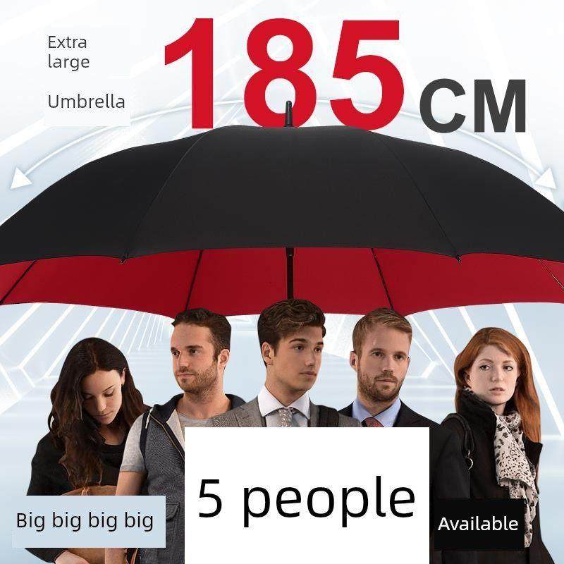 长柄伞，大型男士黑色双层高尔夫超大直杆商务欢迎抗风加固三人伞