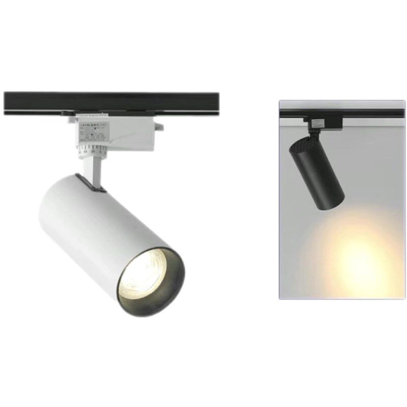 轨道射灯服装店背景墙展厅导轨式明装店铺商用家用超亮聚光