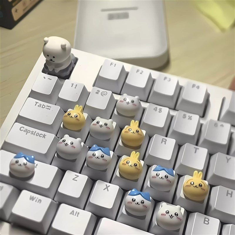 高颜值按键立体键盘贴长指甲打字打游戏神器无痕贴车乌萨奇diy贴