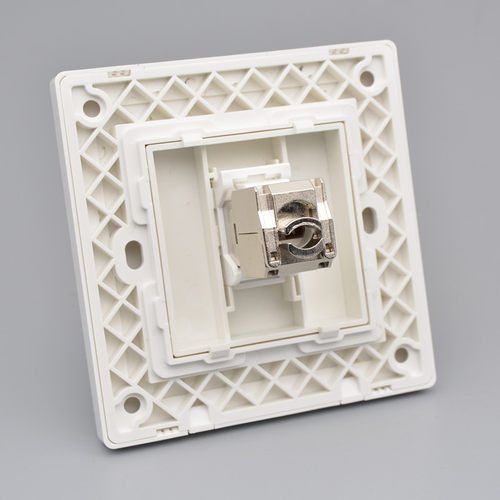 单口七类网络面板86型CA7万兆网线电脑插口J45网插屏蔽模块插座