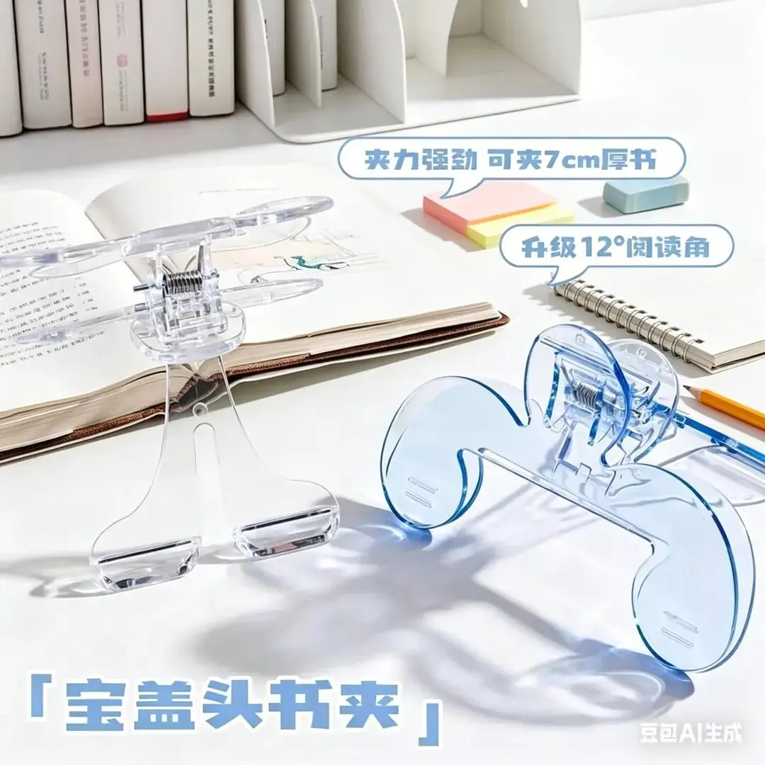 宝盖头书夹12度防书翻页透明感实用小孩子生活用品jh