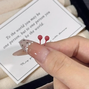 非金属陶瓷耳饰 红色生物瓷耳钉迷你精致小巧养耳洞耳饰ry