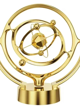 新款地球永动仪摆件 桌面模型旋转磁性摇摆器天体仪轨道摆件lx