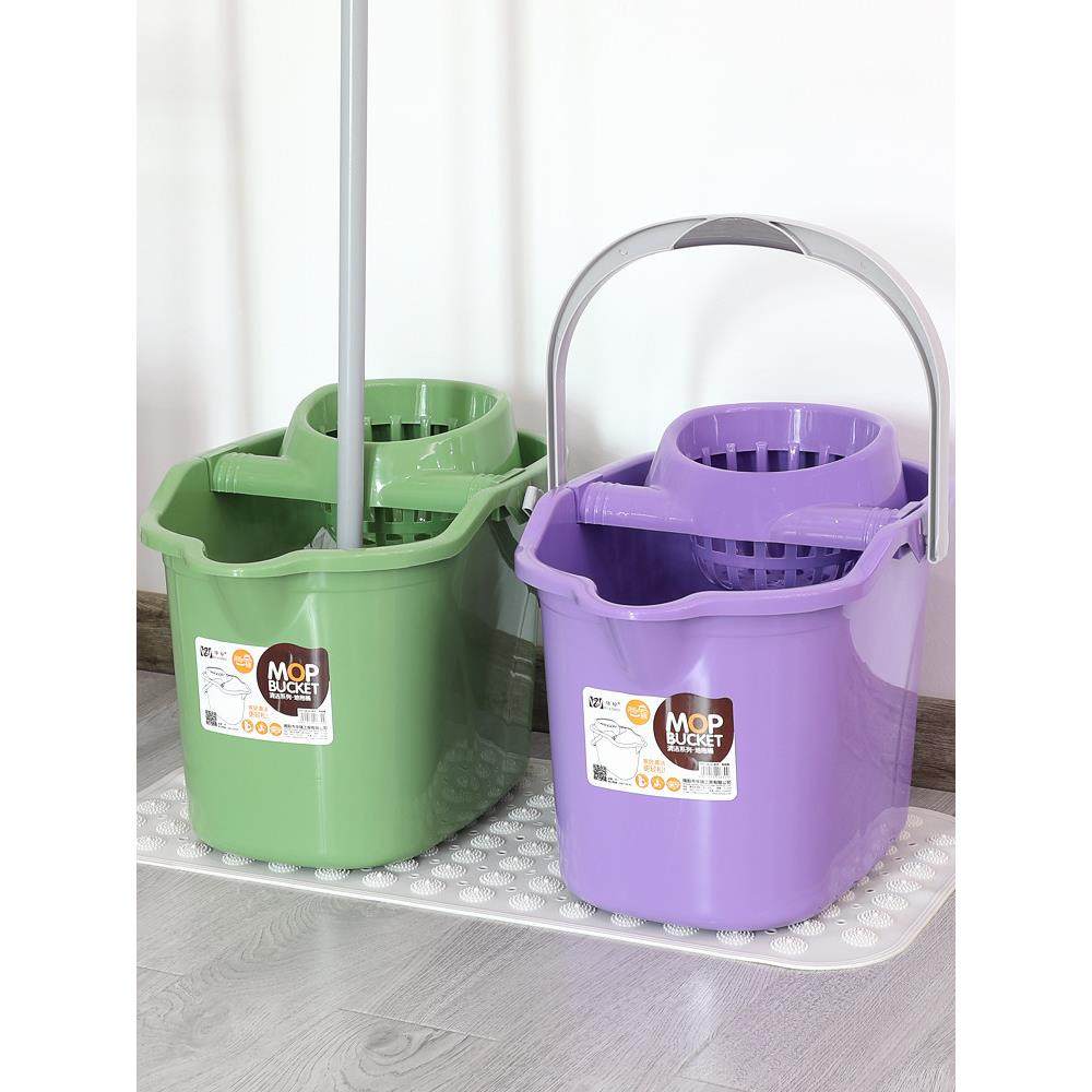 茶花拖把桶家用加厚拖把桶老式拖把挤压桶手压拖把桶矩形洗涤拖地