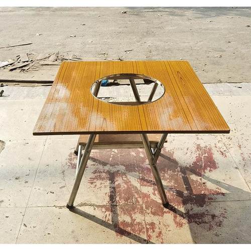 实木矮款外摆折叠收折火锅桌串串香涮羊肉烧烤桌铜火锅摊摊火锅桌