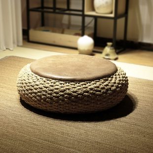 蒲团坐垫加厚家用茶道藤编榻榻米打坐禅修垫地板草编草垫子 日式