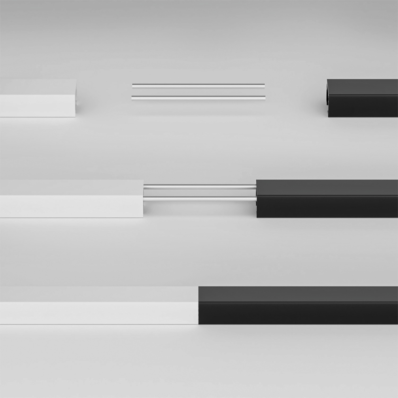 极窄窗帘轨道滑轮阳台极简直轨顶装超薄静O音内开窗打孔单轨轨道