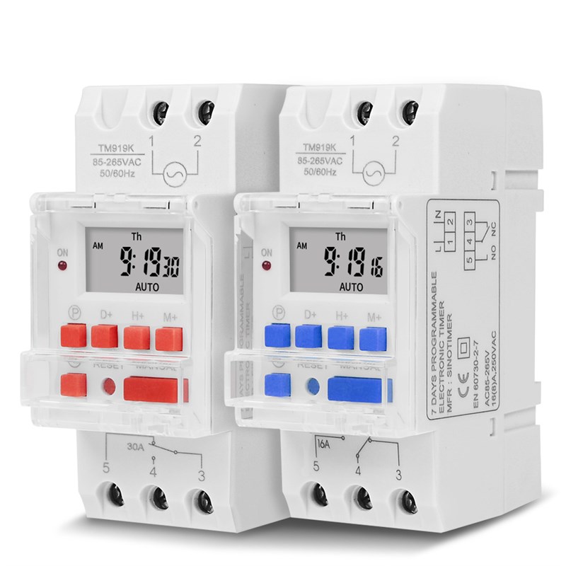 智能时控开关22i0V自动循环断电12V5V广告路灯时间控制器30A大功