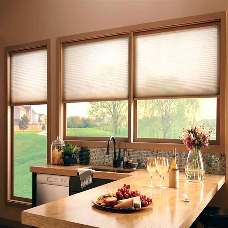 免打孔百叶窗帘拉珠蜂巢帘办公A室客厅卧室隔热遮光电动升降卷帘