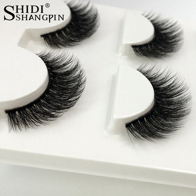 3 Pairs natural false eyelashes thick makeup real 3d mink la