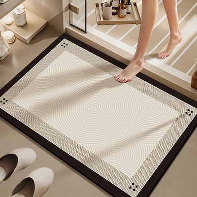 comfodrt卫生间地垫浴室防滑吸水厕所门口洗手间硅藻泥速干地毯垫