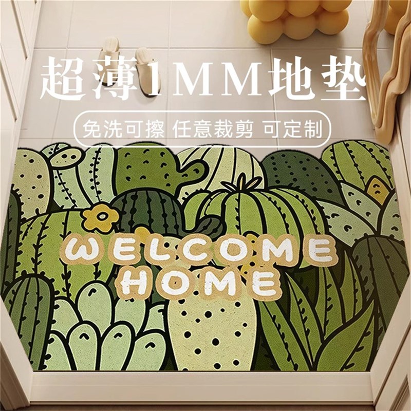 超薄1mm入户门地垫进门门口免洗不卡门门垫玄关防滑地U毯2025新款