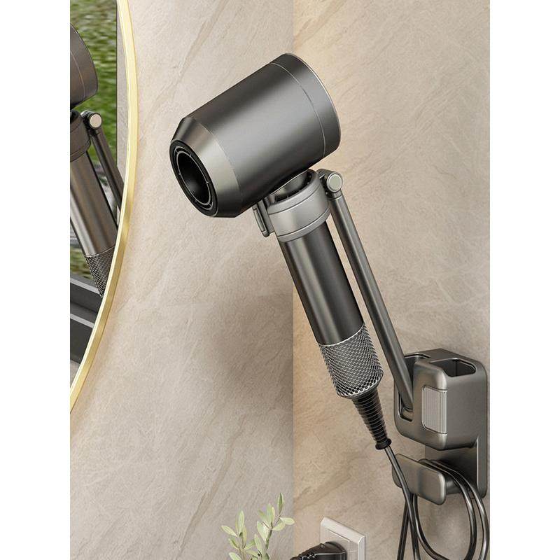 卫生间懒人吹风机支架免打孔浴室风筒收纳挂架免手拿电吹风置物架