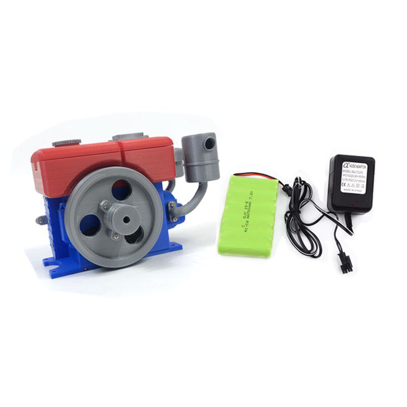 科技模型电动 手扶拖拉机 柴油机B科创 发动机 单缸内燃机 可发动