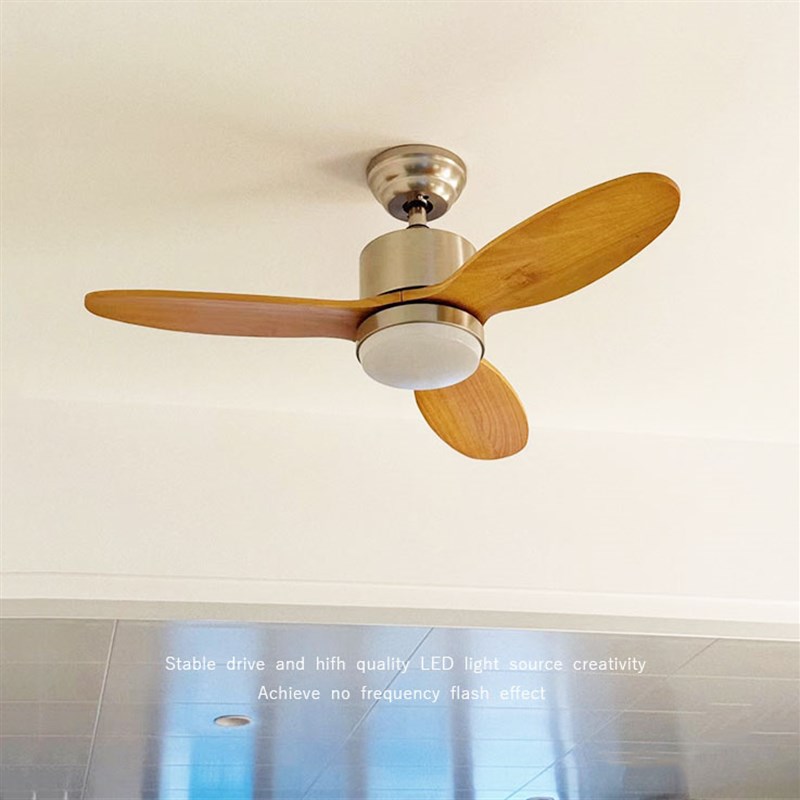 风扇灯实木北欧卧室家用r餐厅吊扇灯简约客厅变频带電風扇吊燈一