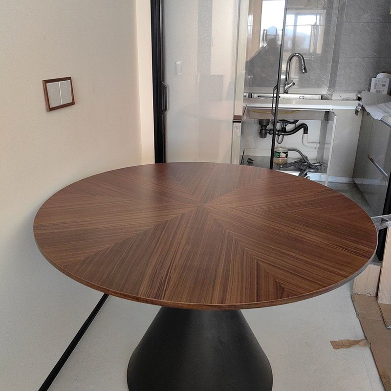 定制圆木桌板圆形实木圆形餐桌面板D桌子盖板餐桌茶几桌面定制桌