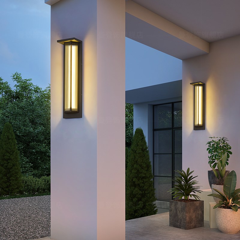 户外防水感应壁灯太阳能免布线室外门口柱子壁灯别W墅围墙防雨壁