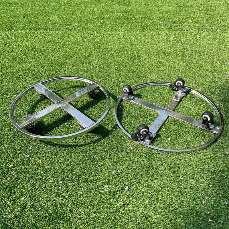 不锈钢圆形移动大花盆p底座万向轮带刹车乌龟车花架盆景架子网红