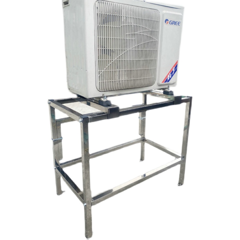 单层双层不锈钢空调外机落地架中央空调挂机O柜机底座增高架防震