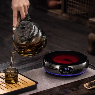 悦龙门1600W铝m合金外壳电陶炉大功率茶炉不挑壶可加热一切水壶