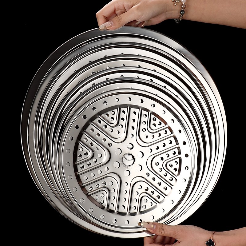 304不锈钢蒸片厨房蒸架蒸笼家用蒸锅篦子蒸盘蒸屉加T厚隔水蒸格mr