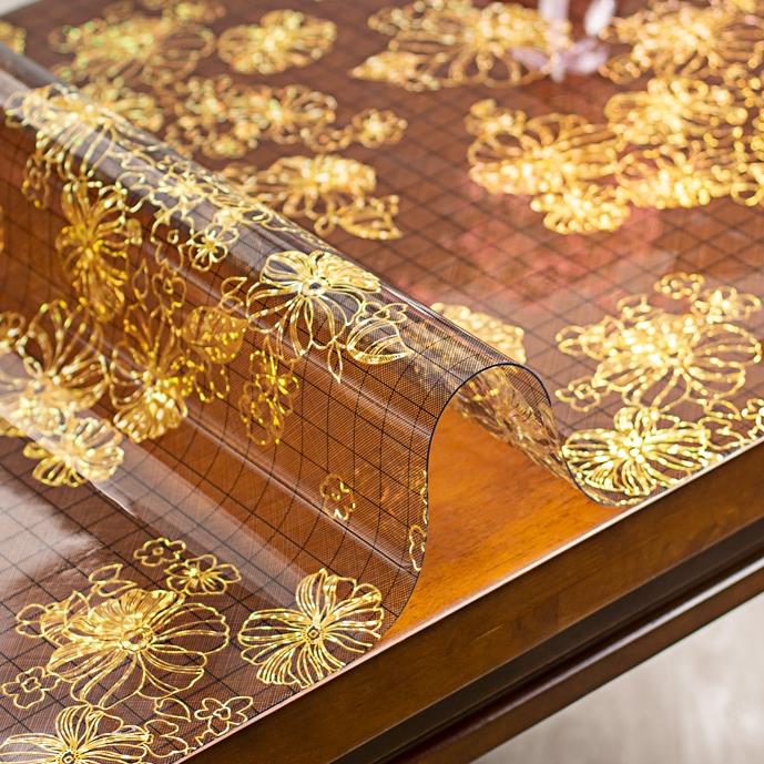 欧式软玻璃茶几电视柜桌面餐桌垫长方形PVC塑料桌布防水防油免洗