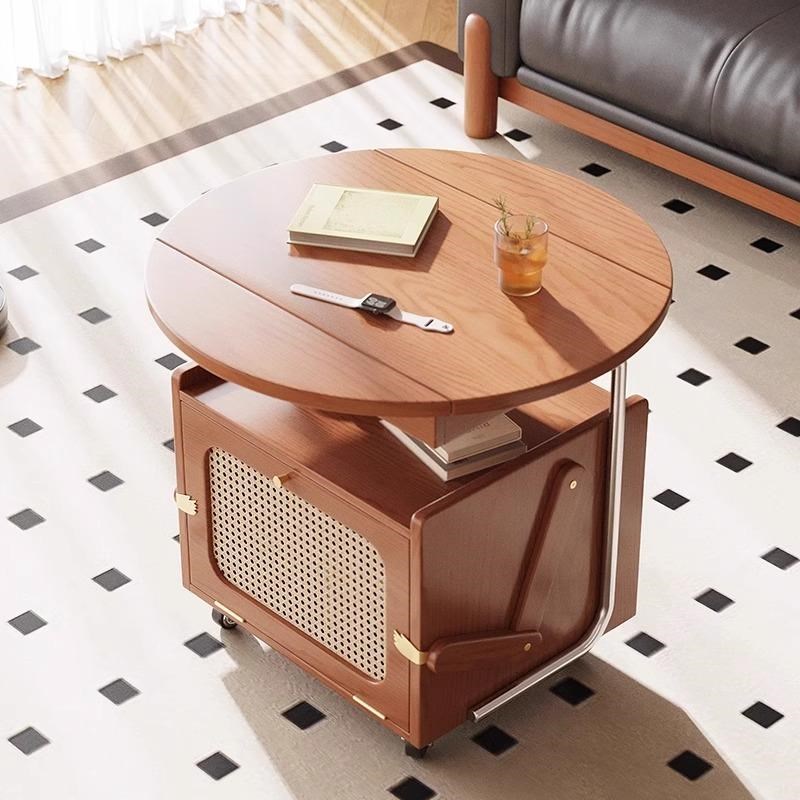 2024新款折叠茶几客厅家用小户型实木可移动掼蛋桌不占空间的边几