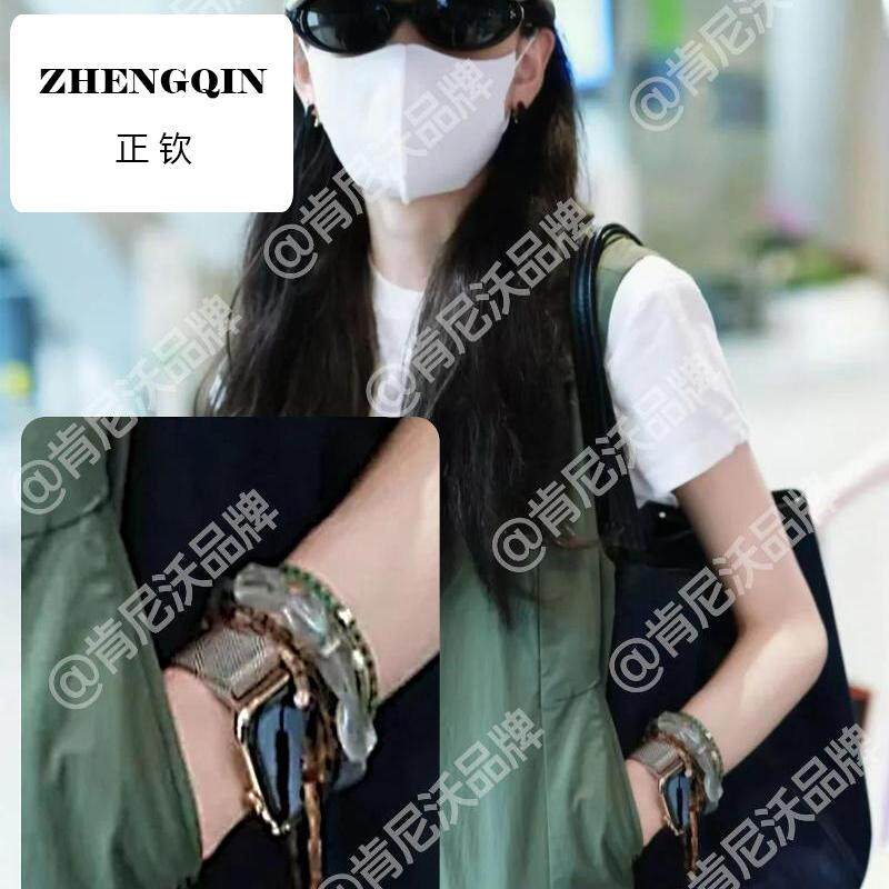 肯尼沃米兰尼斯表带适用苹果手表10表带iwatch磁吸不锈钢手腕带ap