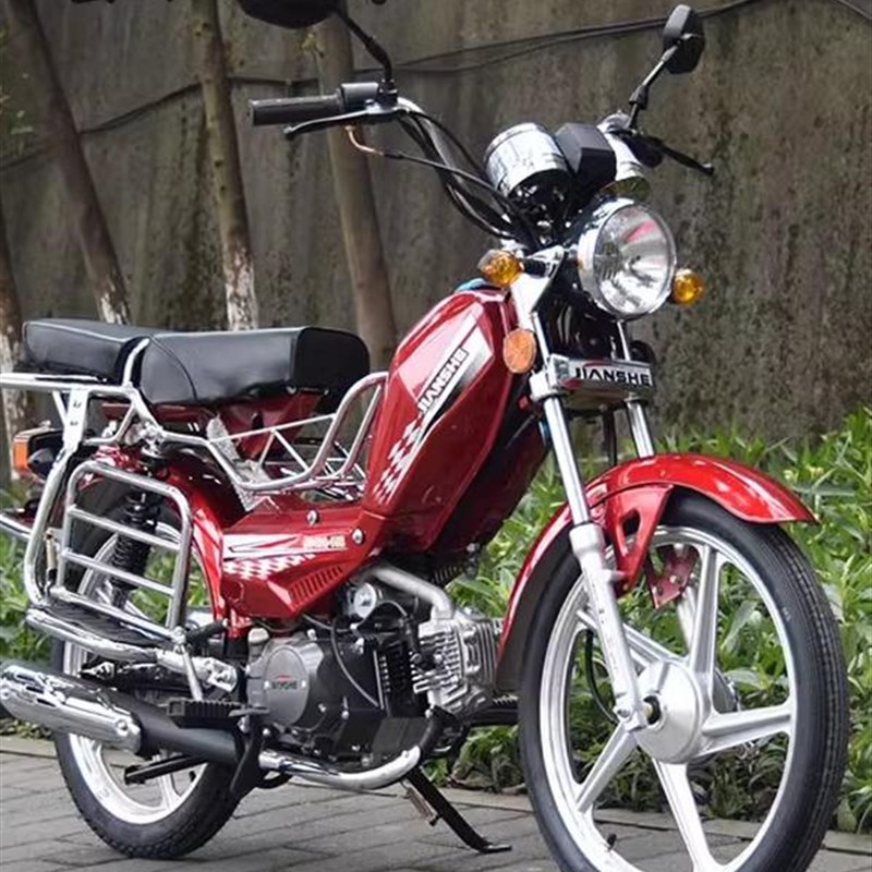 建设牌燃油助力车110cc直弯梁车款拉M货省油老年代步钓鱼车