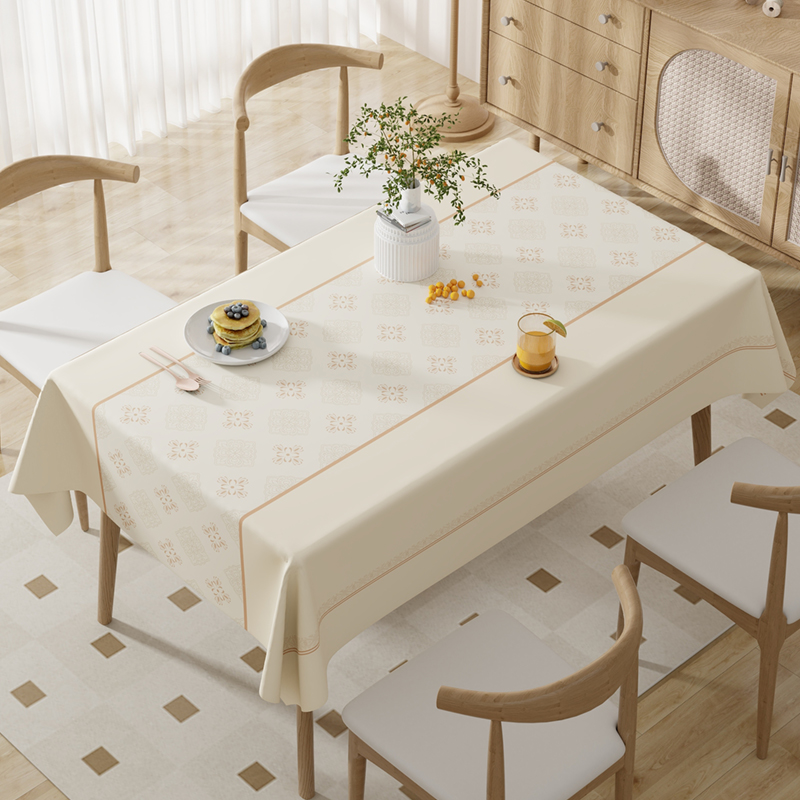 桌布防水防油免洗防烫长方形餐桌家用I台布轻奢高级感茶几布桌垫