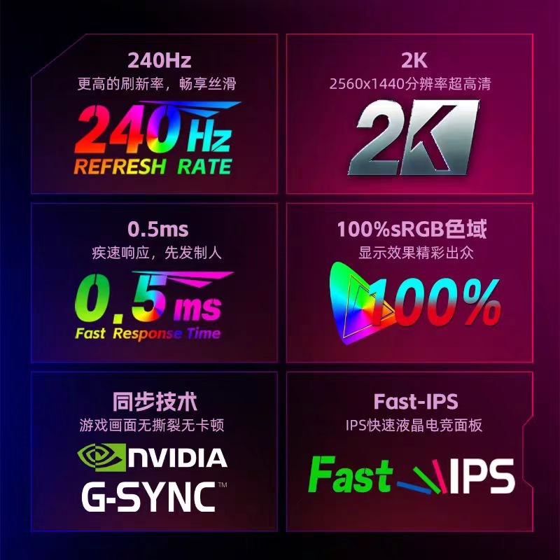 27英寸升降2k24j0HZ电竞游戏0.5MS游戏300HZ高清4k快速IPS显示屏