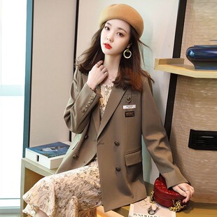 2025新款秋冬西装外套薄款小个子西服宽松休闲韩系chic别致小上衣