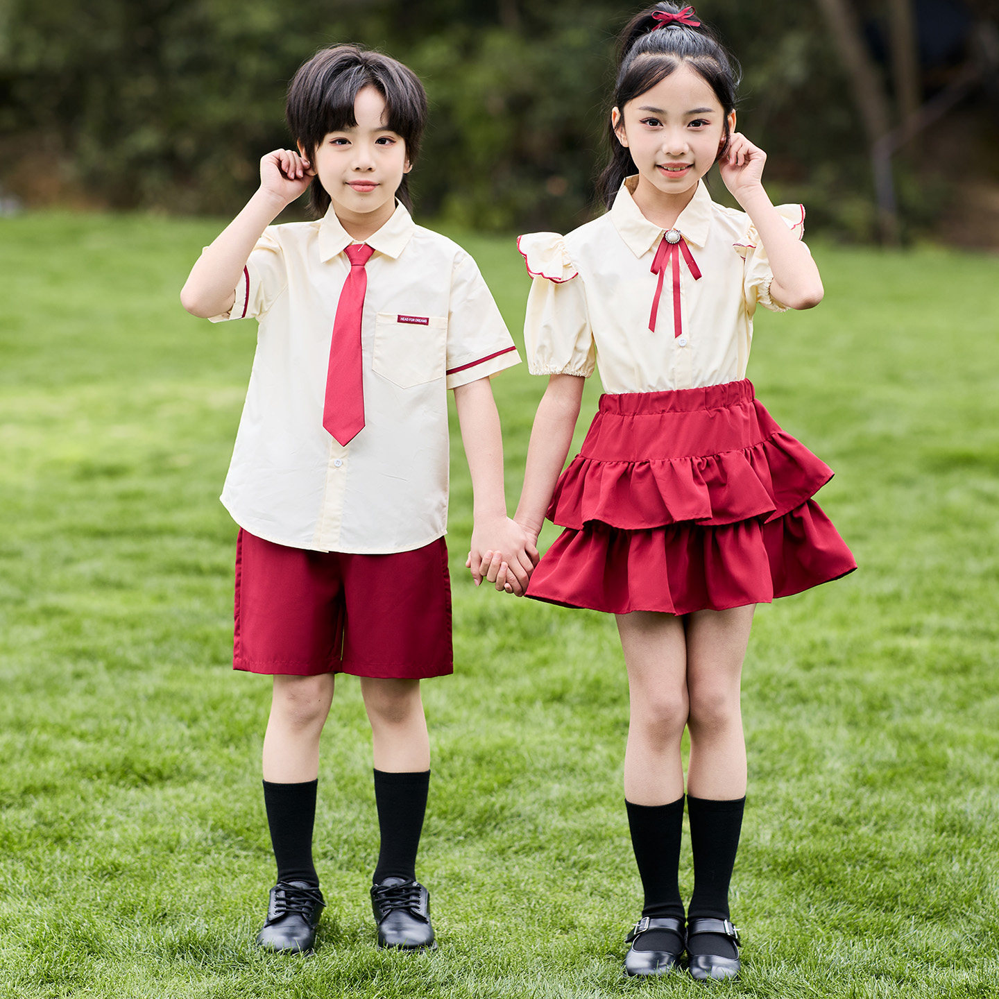 六一儿童合唱演出服新款幼儿园毕业照班服小学生朗诵演讲表演服装