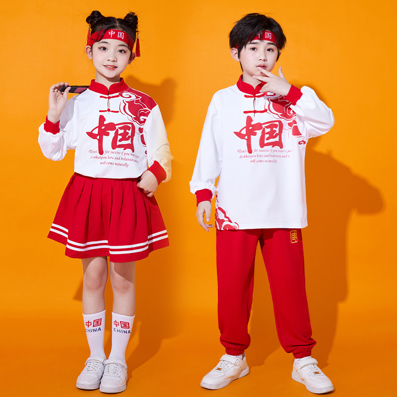 儿童啦啦队演出服小学生运动会