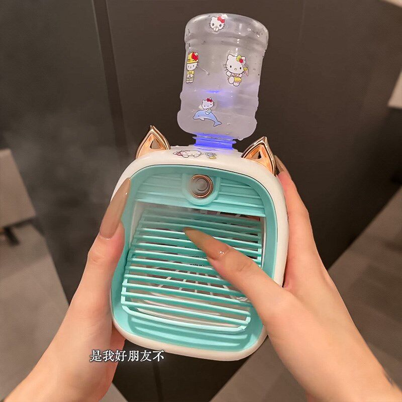 迷你风扇便携式可充电补水制冷喷雾学生上课办公室静音制冷小空调