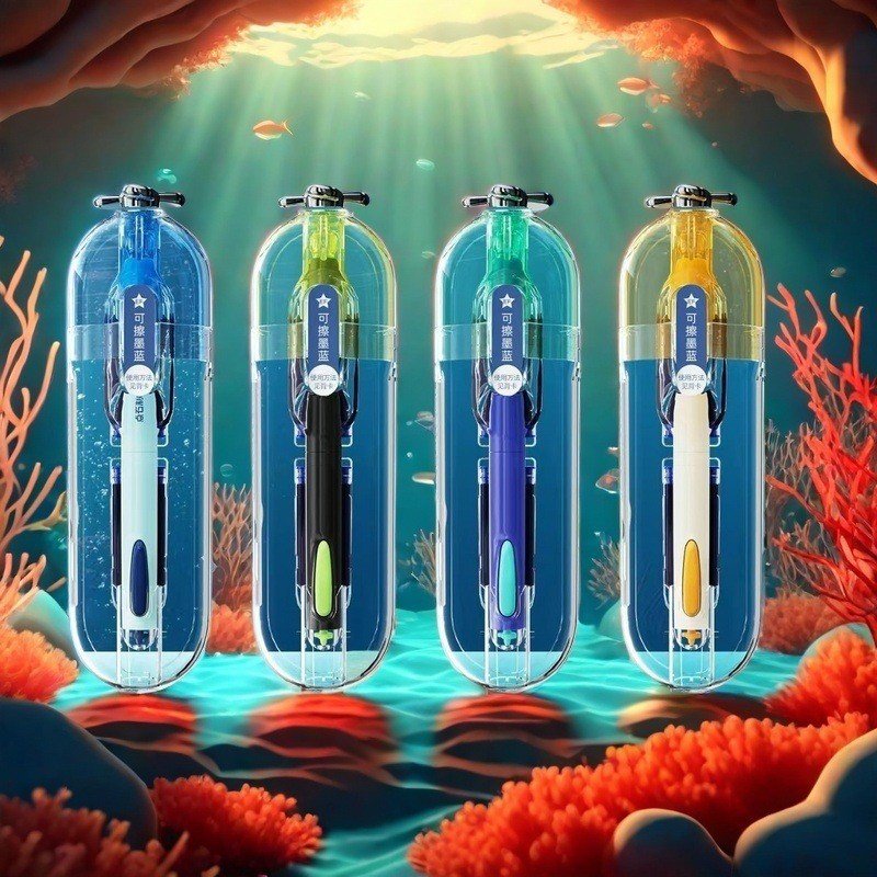 点石深海舱DS-7144学生不溅墨EF尖钢笔可擦墨囊高颜值钢笔