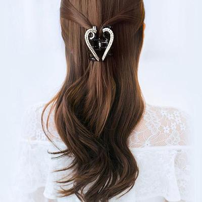 佰仕林 新款简约小发夹半扎头发夹ins发夹心型后脑勺发抓夹碎发夹