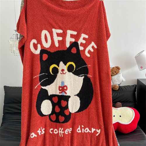 针毛织毯秋冬新款半边绒沙发盖毯亲肤拍照毯子汽车毯子礼品毯子