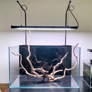 水草灯鱼缸灯筒灯吊架L型单臂支架可夹玻璃吊线灯盘灯架子T1灯架