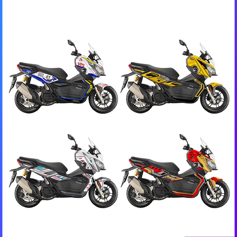 适用钱江QJ鸿150ADV改装贴纸全车贴花车身彩色装饰版画版花拉花