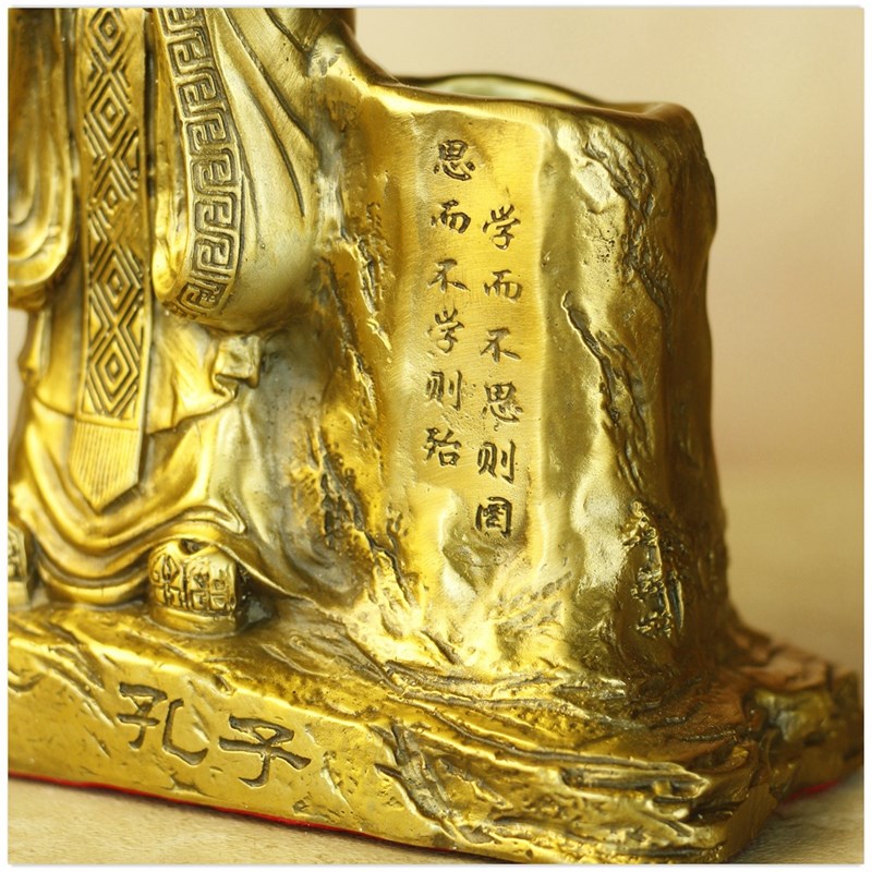 久鉴 铜孔子 儒家学孔子人物雕像居家办公室书房文化装饰摆件