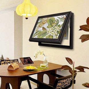 法式中古风电表箱装饰画复美式复古遮挡配电箱盒子挂画平安果壁画