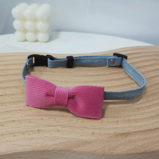 猫咪狗狗安全扣项圈防窒息锁死宠物小领结铃铛可爱撞色蝴蝶结脖圈