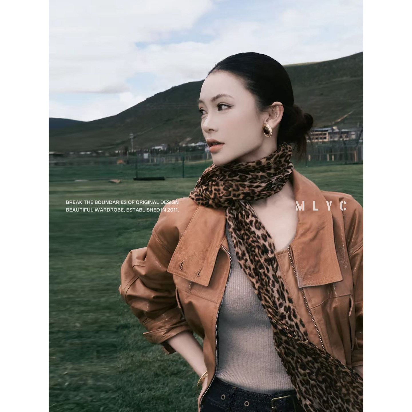 泡芙·美丽衣橱复古轻奢高级感油蜡肌理感设计时尚百搭工装皮外套
