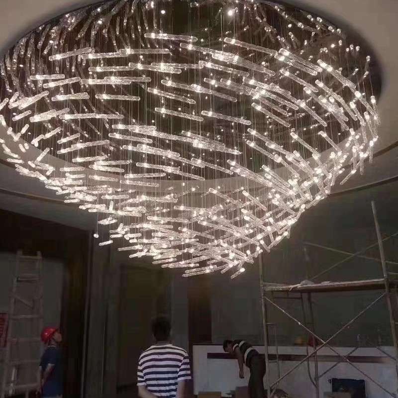 专业轻奢灯前台艺术灯具酒店大堂工程制作吊灯民宿别墅大厅装饰灯