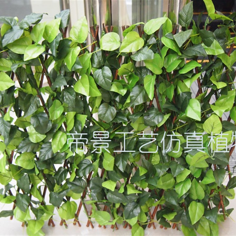 带叶庭院篱笆花架爬藤 网格庭院户外围栏露台阳台护栏装饰木栅栏