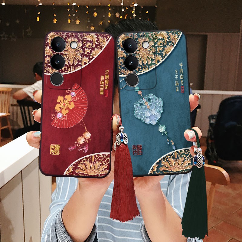 立体浮雕vivo适用s20如意pro平安锁y78手机壳y76s转运y35妈妈y52s
