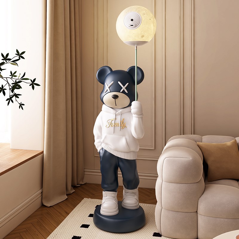 暴力熊大型落地摆件现代轻奢乔客厅电视柜卧室装饰礼迁新居送礼物