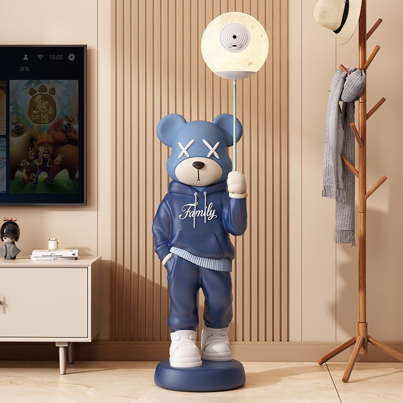 暴力熊大型落地摆件现代轻奢乔客厅电视柜卧室装饰礼迁新居送礼物