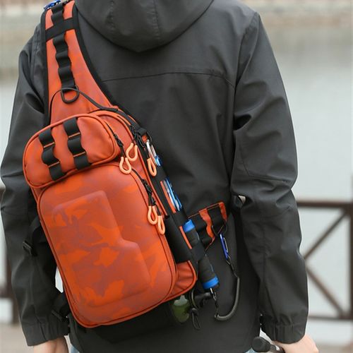 Luya包斜挎包专用高端多功能硬壳防水钓鱼工具收纳小双肩包